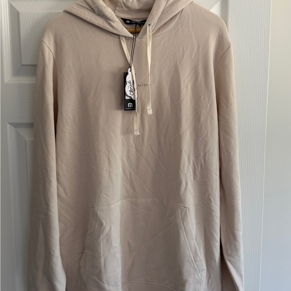 Travis Mathew Beige Hoodie with Front Pocket